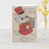 Vintage Karte des Großvaters (Gelbe Blume)