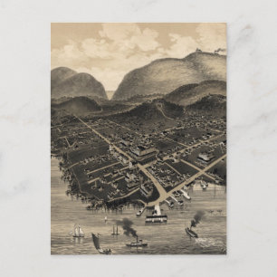 Vintage Karte des Hafens von Bar (1886)