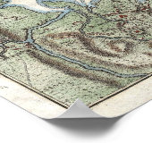 Vintage Karte des Hafens von Boston (1807) Poster (Ecke)