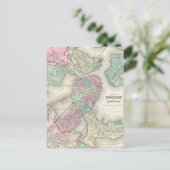 Vintage Karte des Hafens von Boston (1857) (Stehend Vorderseite)