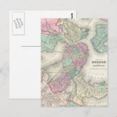 Vintage Karte des Hafens von Boston (1857) (Vorne/Hinten)
