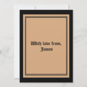 Vintage Karte des Herzens einer Frau (Rückseite)