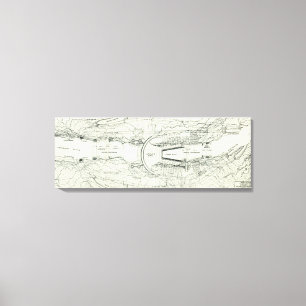 Vintage Karte des Hoover-Staudamms (1930) Leinwanddruck