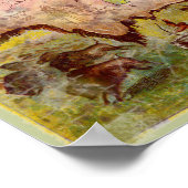 Vintage Karte des indischen Gebiets Oklahoma Poster (Ecke)