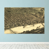 Vintage Karte des Kleinen Felsen (1887) Leinwanddruck (Insitu (Holzboden))