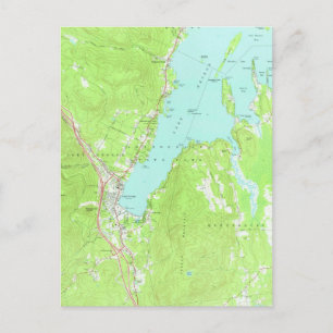 Vintage-Karte des Lake George New York (1966) 2 Postkarte