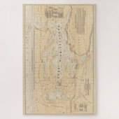 Vintage Karte des Lake Winnipesaukee (1896) Puzzle (Vertikal)