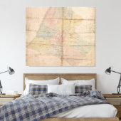 Vintage Karte des Loudoun-Landkreises Virginia (18 Leinwanddruck (Insitu (Schlafzimmer))