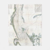 Vintage Karte des "Mississippi Sound" (1866) Fleecedecke (Vorderseite)