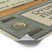 Vintage Karte des Mittelmeers (1584) Poster (Ecke)