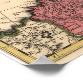 Vintage Karte des Mittelmeers (1695) Poster (Ecke)