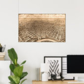 Vintage Karte des Montgomery Alabama (1912) Poster (Heimbüro)