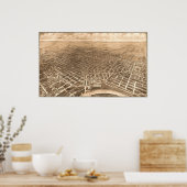 Vintage Karte des Montgomery Alabama (1912) Poster (Küche)