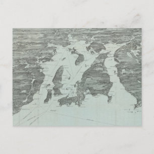 Vintage Karte des Narragansett Bay (1907)