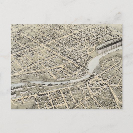 Vintage Karte des Nashua NH (1875) (Vorderseite)