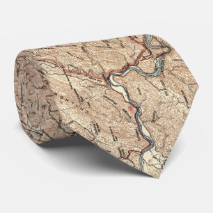 Vintage Karte des Nationalparks der Smoky-Berge (1 Krawatte