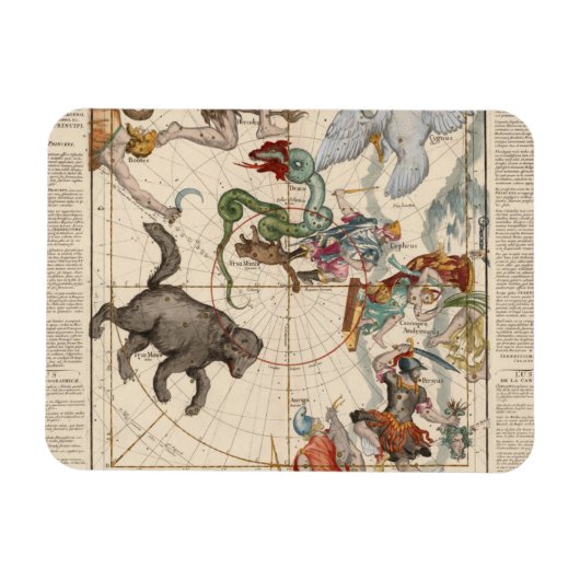 Vintage Karte des Nordpols Magnet (Horizontal)