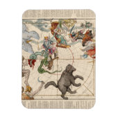 Vintage Karte des Nordpols Magnet (Vertikal)