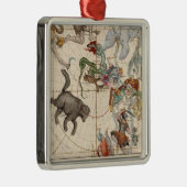 Vintage Karte des Nordpols Silbernes Ornament (Rechts)