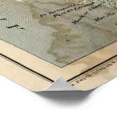 Vintage Karte des Panamakanals (1886) Poster (Ecke)