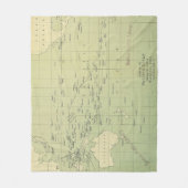 Vintage Karte des Pazifischen Ozeans (1874) Fleecedecke (Vorderseite)