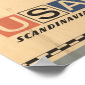 Vintage Karte des Poster der Staaten (Ecke)