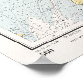 Vintage Karte des Potomac River (1968) Poster (Ecke)