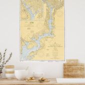 Vintage Karte des Potomac River (1968) Poster (Küche)