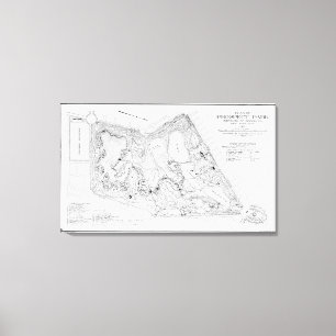 Vintage Karte des Prospect Park (1901) Leinwanddruck