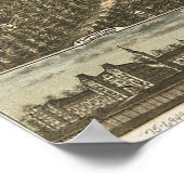 Vintage Karte des Raleigh NC (1872) Poster (Ecke)