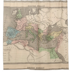 Vintage Karte des römischen Reiches (1838) Duschvorhang