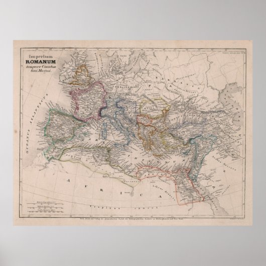 Vintage Karte des Römischen Reiches (1852) Poster (Vorne)