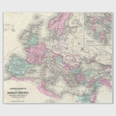 Vintage Karte des römischen Reiches (1862) Geschenkpapier (Flach)