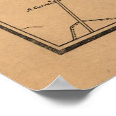 Vintage Karte des Schlachtfeldes von Gettysburg (1 Poster (Ecke)