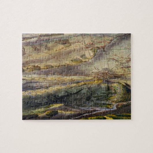 Vintage Karte des Schlachtfeldes von Gettysburg (1 Puzzle (Horizontal)