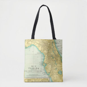 Vintage Karte des Staat von Florida Tasche
