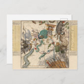 Vintage Karte des Südpols (Vorne/Hinten)