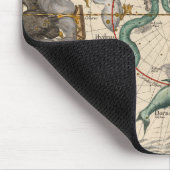 Vintage Karte des Südpols Mousepad (Ecke)