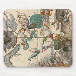 Vintage Karte des Südpols Mousepad