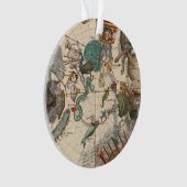 Vintage Karte des Südpols Ornament (Vorderseite)