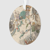 Vintage Karte des Südpols Ornament (Vorderseite)