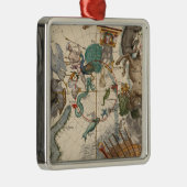 Vintage Karte des Südpols Ornament Aus Metall (Rechts)