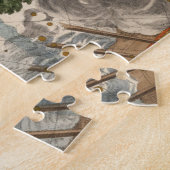 Vintage Karte des Südpols Puzzle (Seite)