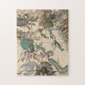 Vintage Karte des Südpols Puzzle (Vertikal)