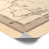 Vintage Karte des Superior-Sees (1832) Poster (Ecke)