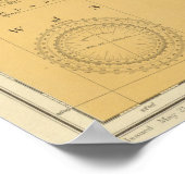 Vintage Karte des Superior-Sees (1832) Poster (Ecke)