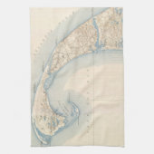 Vintage Karte des unteren Cape Cod Küchentuch (Vertikal)