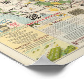 Vintage Karte des US-Autobahnsystems Poster (Ecke)