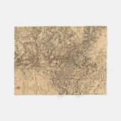 Vintage Karte des Washington DC-Bereichs (1865) Fleecedecke (Vorderseite (Horizontal))