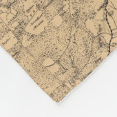 Vintage Karte des Washington DC-Bereichs (1865) Fleecedecke (Ecke)